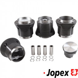 Big bore piston and cylinder set, casted, bore 90.5 mm, stroke 82.0 mm, upper 98 mm, lower 96 mm, CLASSIC