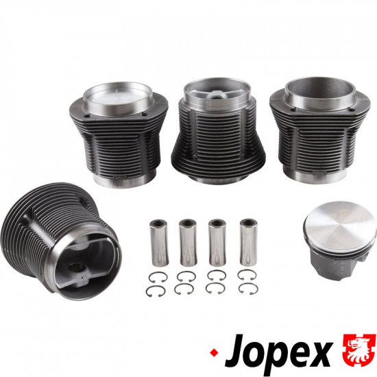 Big bore piston and cylinder set, casted, bore 90.5 mm, stroke 82.0 mm, upper 98 mm, lower 96 mm, CLASSIC