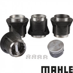 Big bore piston and cylinder set, forged, bore 90.5 mm, stroke 82.0 mm, upper 98 mm, lower 96 mm, MAHLE