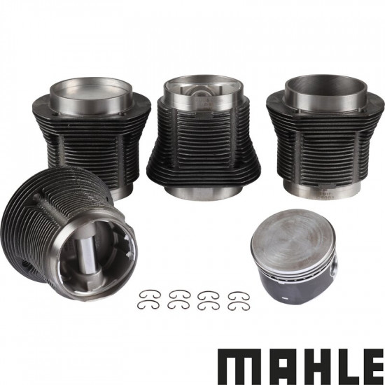 Big bore piston and cylinder set, forged, bore 90.5 mm, stroke 82.0 mm, upper 98 mm, lower 96 mm, MAHLE