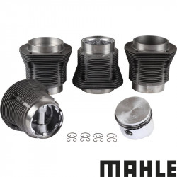 Big bore piston and cylinder set, casted, bore 87.0 mm, stroke 69.0 mm, upper 94 mm, lower 90 mm, MAHLE