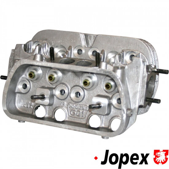 Cylinder head, "040", new, dual port, without valves. For inlet valves 40x8 mm and exhaust valves 35.5x8 mm. Spark plug M14x1.25x16 mm. Cylinder Ø94 mm, CLASSIC