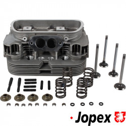 Cylinder head, "040", new, dual port, complete with loose valves. Inlet valves 35.5x8 mm and exhaust valves 32x8 mm. Spark plug M14x1,25x16 mm. Cylinder Ø94 mm, CLASSIC