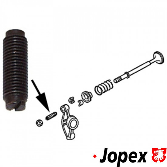 Adjusting screw for tappet, M8x1. Heat treated as original