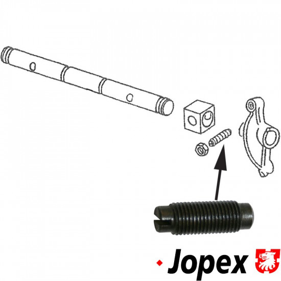 Adjustning screw for tappet, 9 mm