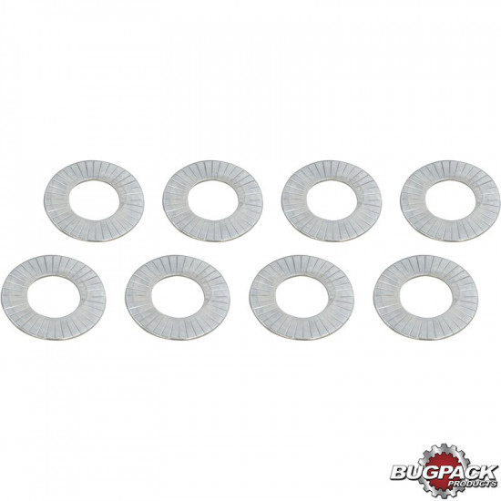 Dual spring shims, hardened, 0.03 mm set of 8. For setting proper spring installed height