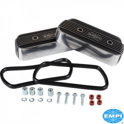EMPI valve cover set including mounting parts and gaskets, black, 2 pieces