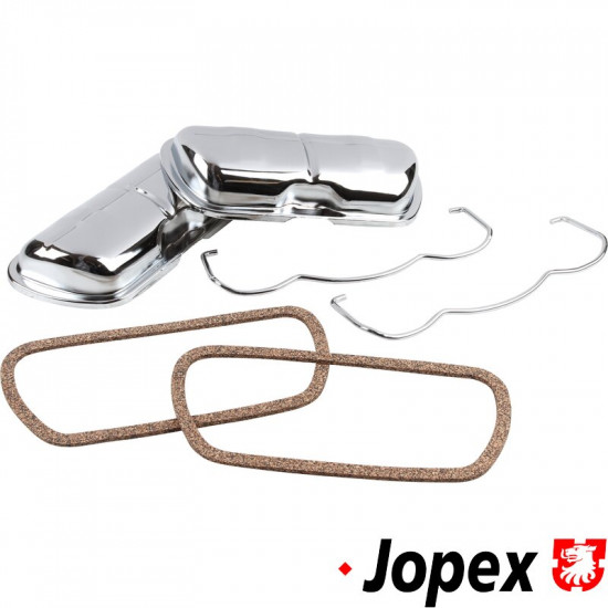 Valve cover set with clips and gaskets