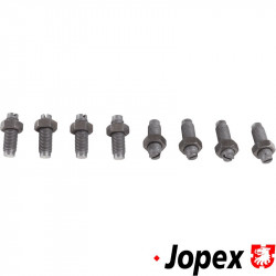 Adjusting screw and nut set for tappet, M8x1. 8 pieces