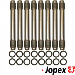 Push rod tube, 200 mm, with rubber seal, kit with 8 pcs.