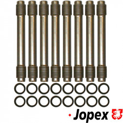 Push rod tube, 210 mm, with rubber seal, kit with 8 pcs.