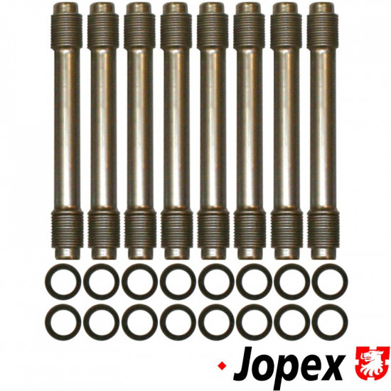 Push rod tube, 210 mm, with rubber seal, kit with 8 pcs.