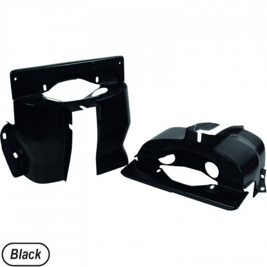 Cyl. head tins set. Fits dual port engines. Black painted.