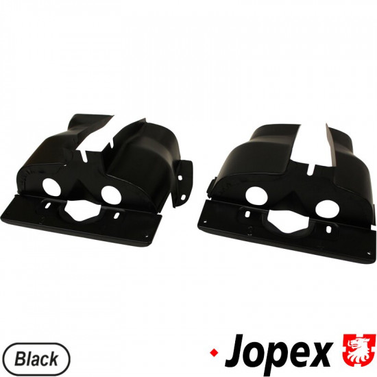 Cyl. head tins set, black. Fits single port engines. Sold in pair