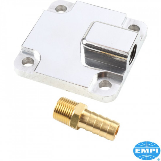 Oil pump cover, Billet style, aluminium, 8mm bolt holes, full flow