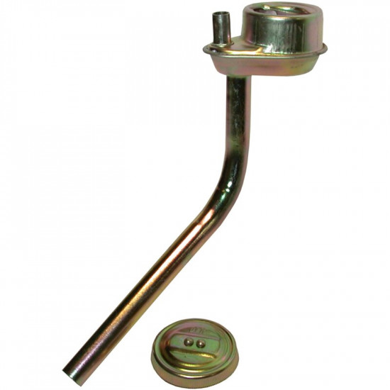 Oil filler neck and cap with breather pipe, standard type