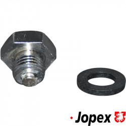 Oil drain plug with washer, magnetic, M14x1.5. Pick up metal particles from the oil