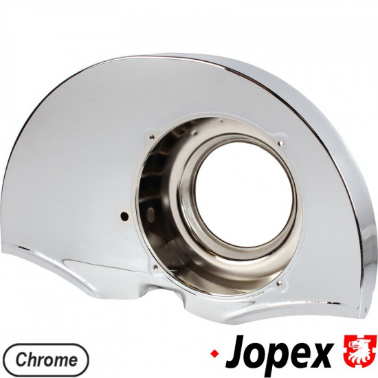 Fan shroud, chrome, "Doghouse" without air ducts