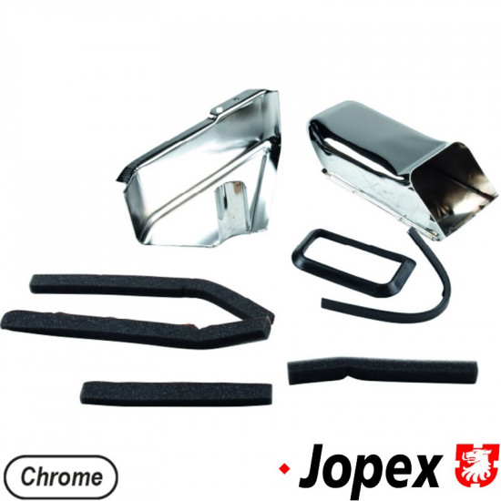 Air deflector plate set, chrome