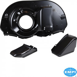 Fan shroud with air ducts for type 4 oil cooler, VW 181 style