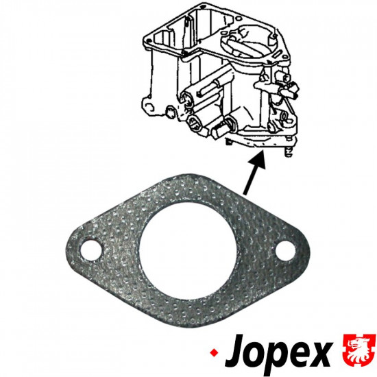 Gasket for carburetor to intake manifold, 34 mm base