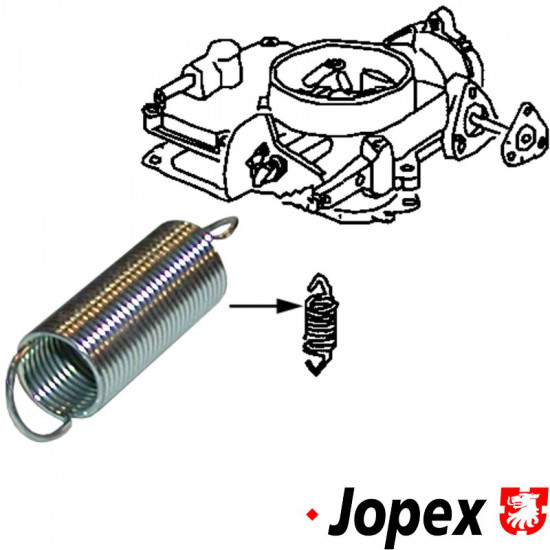 Spring for throttle return, carburetor