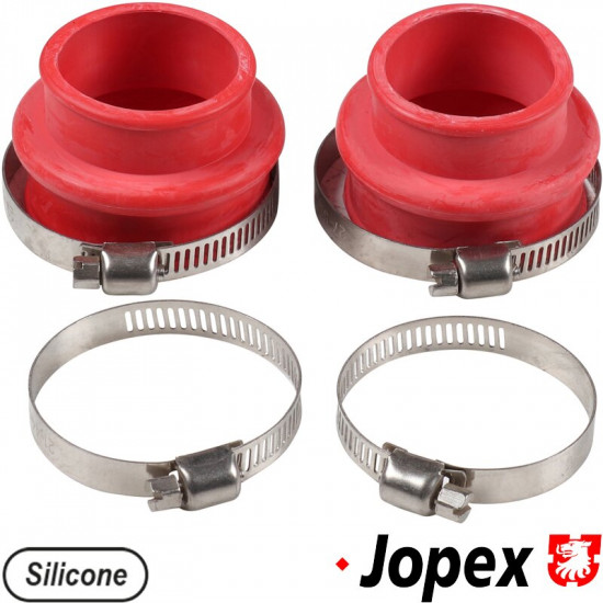 Manifold boot kit for air intake with clamps, silicone, red