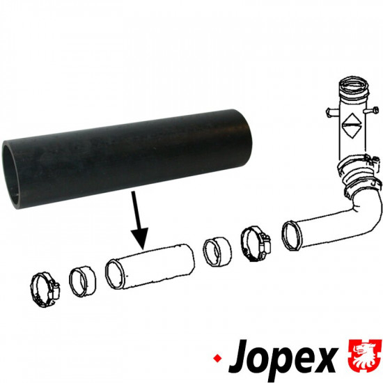 Fuel filler neck hose, 165 mm