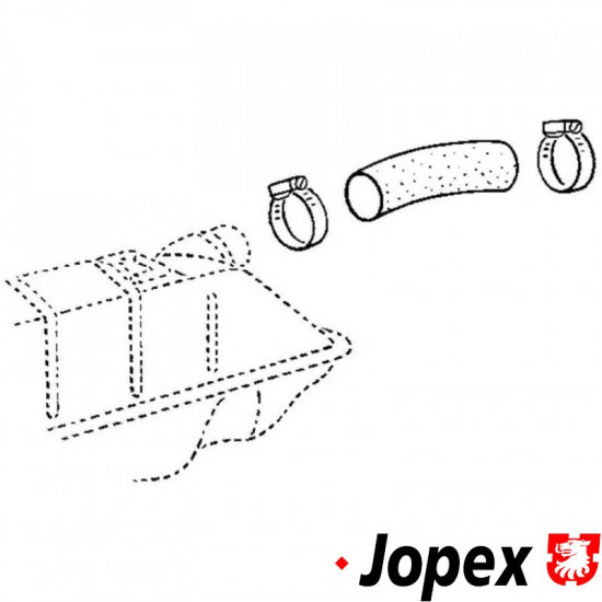 Fuel filler hose, fuel tank to filler neck, Ø57 mm, L=120