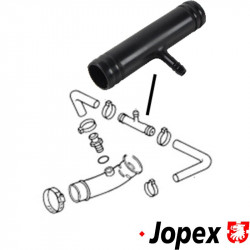 T-piece for ventilation hose, tank