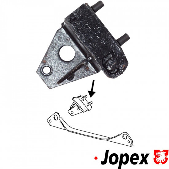 Rubber mount, engine support, rear, right