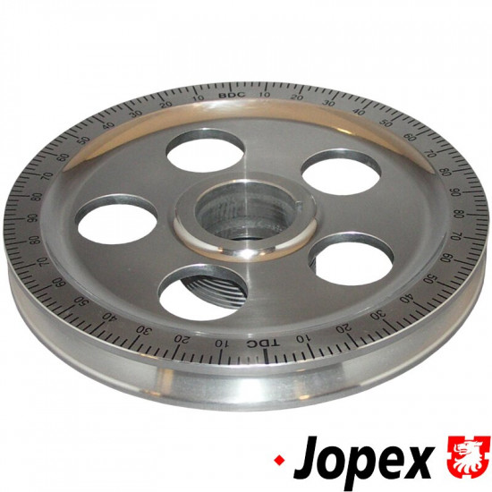 Standard size degree crankshaft pulleys with timing marks, black numbers