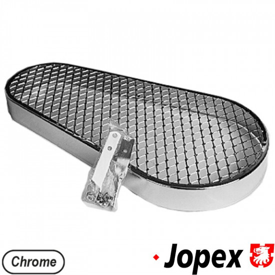 Chrome pulley guard, clover leaf design, with mounting hardware. Protects and looks great on Bugs, Bajas and Buggies