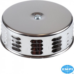Air cleaner, louvered, stainless steel, with Empi logo. For standard VW carburetors