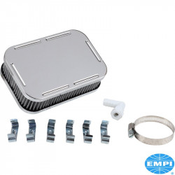 Air cleaner, 2" high, clamp-on. For Standard VW carburetors
