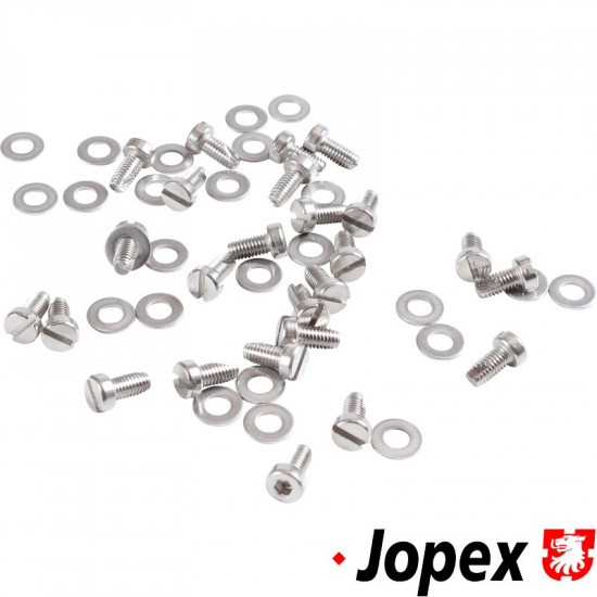 Tinware screw set, stainless steel, 25 pieces