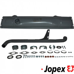 Complete exhaust kit with tail pipe and mounting kit, OE style, E-/TÜV approved