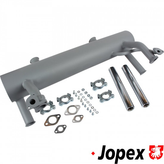 Complete exhaust kit with tail pipes and mounting kit