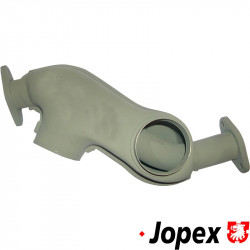 Exhaust pipe between heat exchanger and exhaust rear, right. Made of steel with grey paint