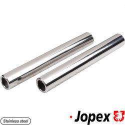 Tail pipe set, 265 mm, Stainless Steel, polished