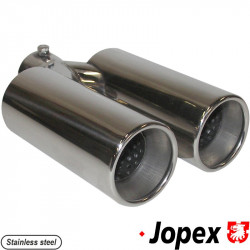 Tail pipe dual, Sport, stainless steel, Ø 42 mm inside