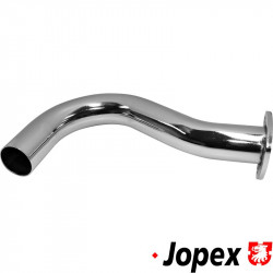 Exhaust pipe, stainless steel, chromed