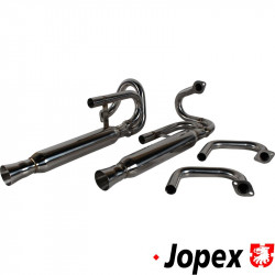 Exhaust, Sport, Dune Buggy, dual style, stainless steel, poleret