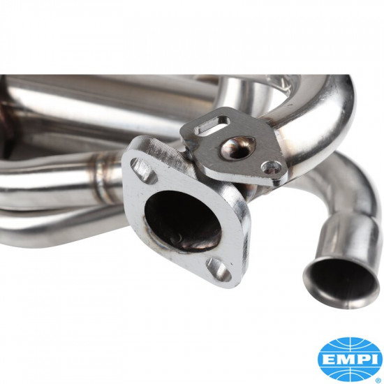 Exhaust system, 2 Tips, Stainless Steel, 1 3/8" tubing