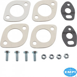 Exhaust system, Buggy Dual, black with chrome tips