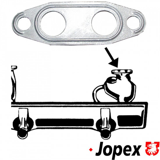 Gasket for exhaust, dual port