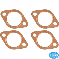 Exhaust port gasket set, copper, inner diameter 1 1/2", 4 pieces