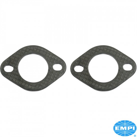 Exhaust port flange set, steel, inner diameter 1 3/8", 2 pieces