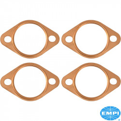 Exhaust port gasket set, copper, inner diameter 1 5/8", 4 pieces