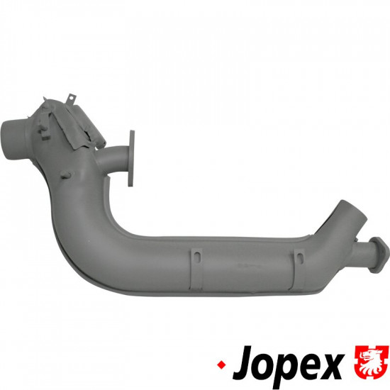 High performance heat exchanger, right. Ø outer 38 mm pipes, Ø inner 35 mm (OE version Ø29 mm). Without aluminium inside. Comes with loose flange for welding on the sports exhaust